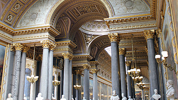 Palace of Versailles, Columns, Gold marble, France buildings HD wallpaper
