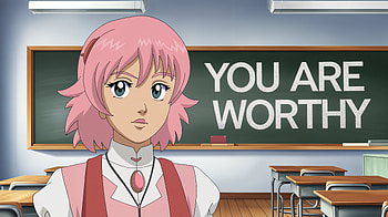 You Are Worthy - Ultra, you are worthy, Anime, classroom, motivational, pink hair HD wallpaper