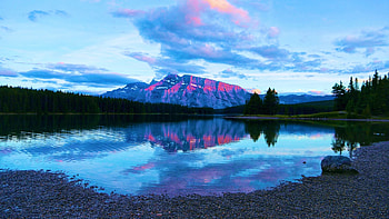 Two Jack Lake - Canada, Banff National Park, Alberta, Canada, Two Jack Lake HD wallpaper