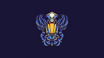 Skull Lamp Minimal , skull, lamp, minimalism, minimalist, artist, artwork, digital-art HD wallpaper