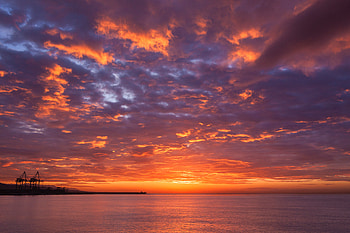 Nature, Sunset, Sky, Sea, Horizon HD wallpaper