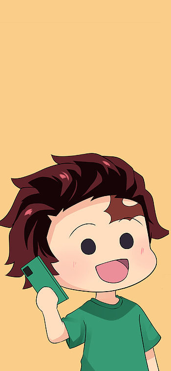 Chibi Tanjiro – Demon Slayer Kawaii Anime Art, Anime, Demon Slayer: Kimetsu no Yaiba HD phone wallpaper