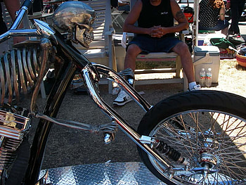 The Crypt Cycle, skeleton, motorcycle, skull, evil, motor bike, chopper HD wallpaper
