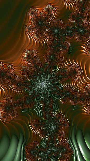 Vertical Fractal Background for Smart, green, brown, pattern, psychedelic, trippy, Abstract, fractal, abstract green HD phone wallpaper