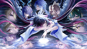 Genshin Impact, Varka (Genshin Impact), Columbina (Genshin Impact), Flins (Genshin Impact) HD wallpaper