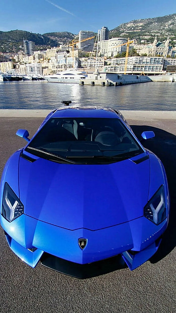 Cool Car, Lamborghini Blue Car HD phone wallpaper