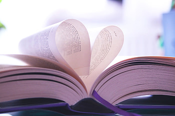 Book, heart, paper HD wallpaper