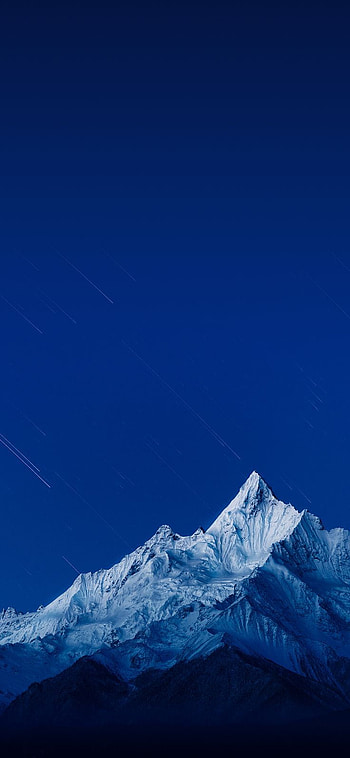 Sky blue and snow mountain background HD phone wallpaper