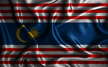 Kuala Lumpur flag, , silk wavy flags, brazilian states, Day of Kuala Lumpur, fabric flags, Flag of Kuala Lumpur, 3D art, Kuala Lumpur, Asia, States of Malaysia, Kuala Lumpur 3D flag HD wallpaper
