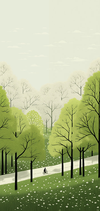 Spring countryside scenery, spring HD phone wallpaper