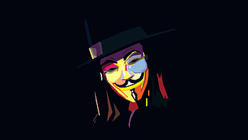 V for Vendetta — Minimalist Anonymous Mask ( ), Movie HD wallpaper