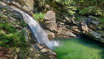 Bingham Falls, Vermont, rocks, water, new england, usa, river HD wallpaper