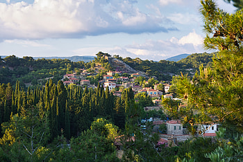 Nature, Trees, Building, Mountain, Village HD wallpaper