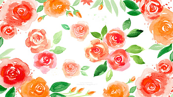 ... abstract flowers group 79; october watercolor calendar mospens studio ... HD wallpaper