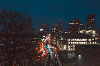 Cities, Road, Traffic, Movement, Night City, City Lights HD wallpaper