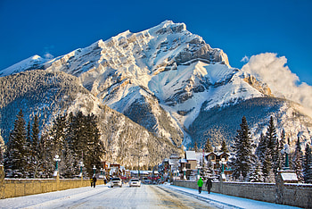 BANFF CANADA, winter, mountains, canada, snow HD wallpaper