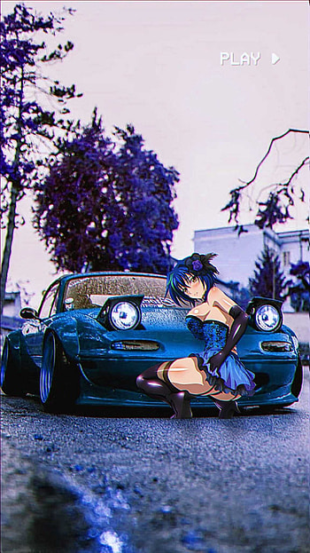 Anime JDM , Blue JDM HD phone wallpaper