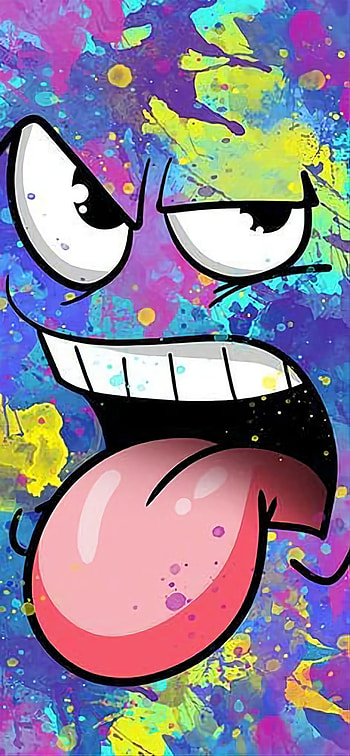 Graffiti, nose, organ, smile HD phone wallpaper
