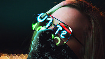 Girl Glasses Glowing Lights , glasses, girls, artist, artwork, digital-art HD wallpaper