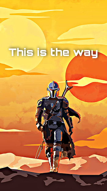 The Mandalorian, orange, Sand HD phone wallpaper
