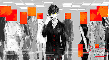 Persona 5, Akira Kurusu, anime boy, art HD wallpaper