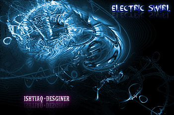 cool, swirl, black, electric, glo HD wallpaper