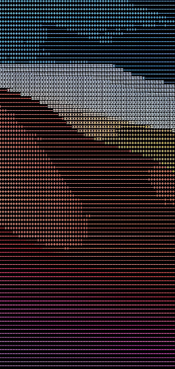 ASCII big sur, orange HD phone wallpaper
