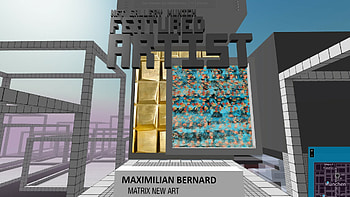 NFT gallery in Cryptovoxels, Munich HD wallpaper