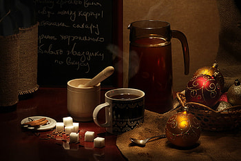 Christmas Coffee, beauriful, still life, graphy, christmas, coffee HD wallpaper
