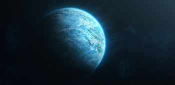 Blue Planet Space View , earth, planet, space, artist, artwork, digital-art, digital-universe, artstation HD wallpaper