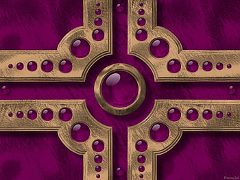 Purple and Gold Bar, purple, circles, bar, gold HD wallpaper