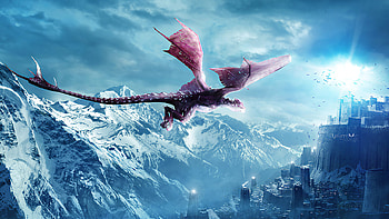 Dragon Arrival, dragon, artist, artwork, digital-art, artstation HD wallpaper