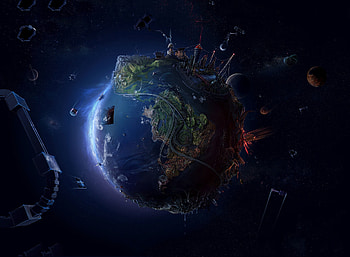... Future Earth tablet ... HD wallpaper