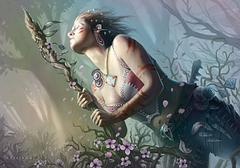 Fantasy girl, celtic, girl, luminos, fantasy HD wallpaper