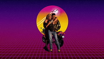 Top Gun Tom Cruise Retrowave, retrowave, tom-cruise, biker, artist, artwork, digital-art HD wallpaper