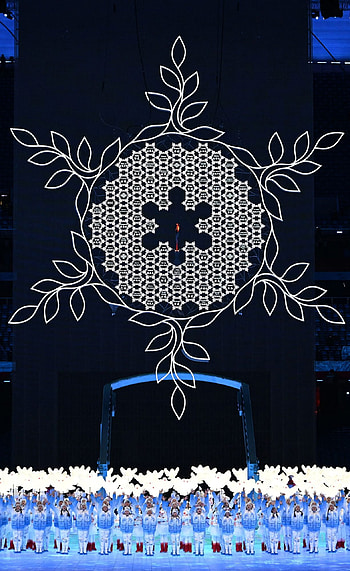 Cauldron during Beijing, Opening ceremony, Olympic Flame, Historic moment HD phone wallpaper