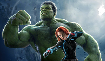 Black Wdiow And Hulk , black-widow, hulk, superheroes, deviantart HD wallpaper