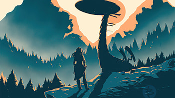 Aloy And Tallneck Horizon Zero Dawn , aloy, horizon-zero-dawn, games, pc-games, xbox-games, ps-games, 2021-games, artstation HD wallpaper