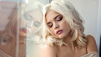 Dreamer, girl, blonde, woman, kristina mamatyukova, face, anton parshunas HD wallpaper