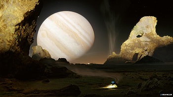 Sci‑Fi Planetscape, Sci Fi, landscape, planet HD wallpaper
