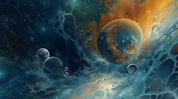 Artistic Cosmic Water, artistic, water, space, planet, Abstract HD wallpaper