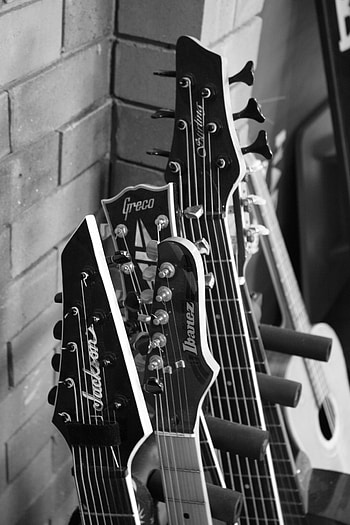 Music, Guitars, Musical Instrument, Bw, Chb, Electric Guitar, Electric Guitars HD phone wallpaper