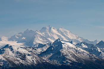 Nature, Sky, Mountains, Snow, Rocks, Snow Covered, Snowbound HD wallpaper