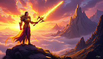 Majestic Paladin: Ultra Adventure, paladin, fantasy, warrior, sword, mountain, fantasy warrior HD wallpaper