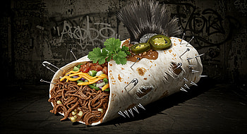 Edgy Burrito: A Ultra Experience, burrito, taco, graffiti HD wallpaper