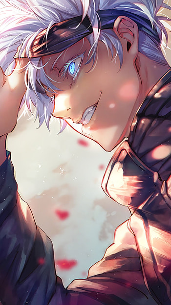 Gojo's Limitless Gaze — Blue‑Eyed Jujutsu Kaisen, blue eyes, white hair, Satoru Gojo, Anime, Jujutsu Kaisen HD phone wallpaper