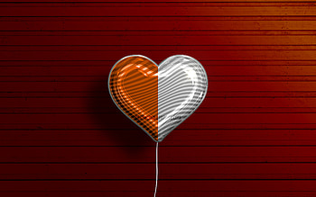 I Love Armagh, , realistic balloons, orange wooden background, Day of Armagh, irish counties, flag of Armagh, Ireland, balloon with flag, Counties of Ireland, Armagh flag, Armagh HD wallpaper