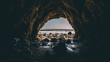 Nature, Stones, Sea, Cave HD wallpaper