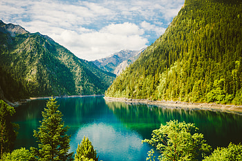 Nature, Mountains, Lake, Forest HD wallpaper