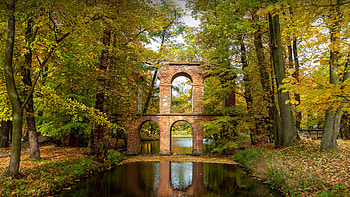 Roman-inspired aqueduct, Arkadia Park, Poland, man made, bridge HD wallpaper